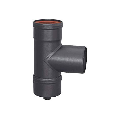Kit accesorios + Tubo esmaltado resiste hasta 850°C para estufas y chimeneas de pellet con conducto de Ø80 mm - imagen 5
