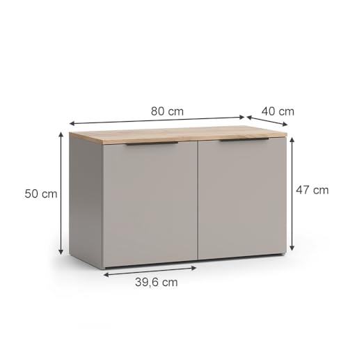 Vicco Wohnwand Wido, Greige, 2 Teile – Bild 4