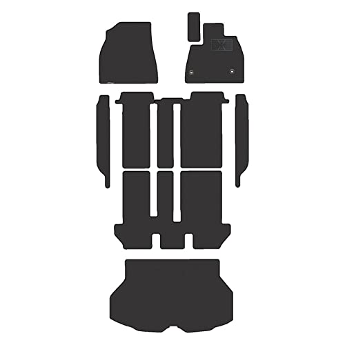 Hotfield トヨタ 互換品 新型対応 ノア ヴォクシー 90系 2025年9月〜対応 フロアマット+ステップマット+トランクマット ラゲッジマット 形状20 8人乗/ハイブリッド/コンソールボックス:有/インパネ一体(HV車)/トランク形状:カバー(