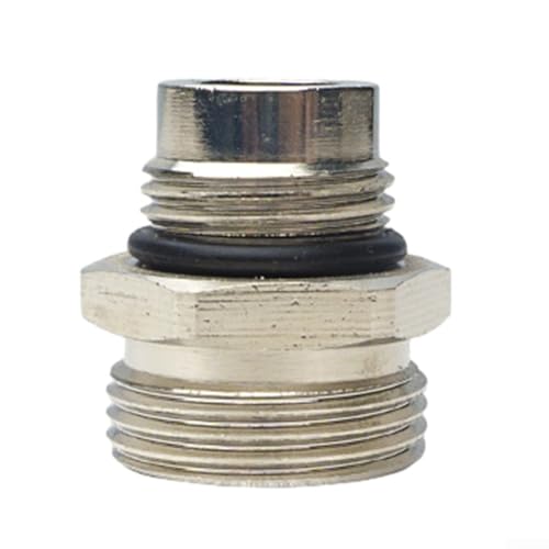 Besttoolifes Underfloor Heating Manifold Valve Core with M30x1.5 Threaded Pin for Return Actuator, Brass Fitment Part Compatible with G1/2 and G3/4 Connections