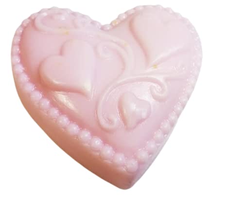 Pink Florals Assortment 5 pc Scented Goat Milk & Shea Soap Heart Shaped Assortment - Gift Boxed Set