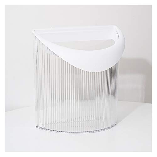 Tingting1992 Basura simple transparente para colgar en la pared, cubo de basura debajo del fregadero de la cocina, cubo de basura de plástico para el hogar, gabinete de cocina, puerta para baño,