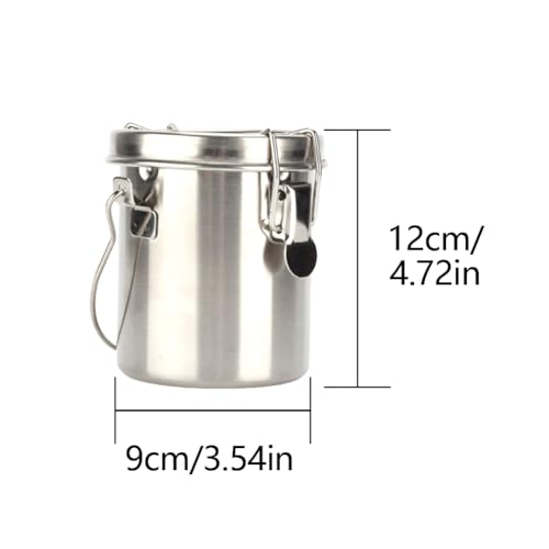 Leopacat Pinselreiniger aus Edelstahl mit Auslaufsicherem Deckel, Eimer für Pinselreiniger, luftdichter Eimer mit abnehmbarem Filtersieb, Doppellöffelbehälter, Ölfarben Zubehör für Pinsel Reinigung