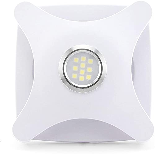 AirTech-UK Ventilation Extractor Fan 4 Inch - 100mm Ceiling Wall Bathroom Inline Duct Exhaust Fan with 3W LED Light