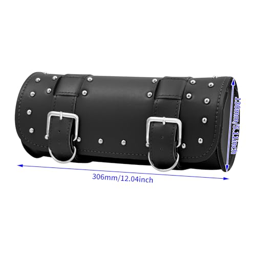 Bolsa para motocicleta herramienta cuero negro universal miniatura 5