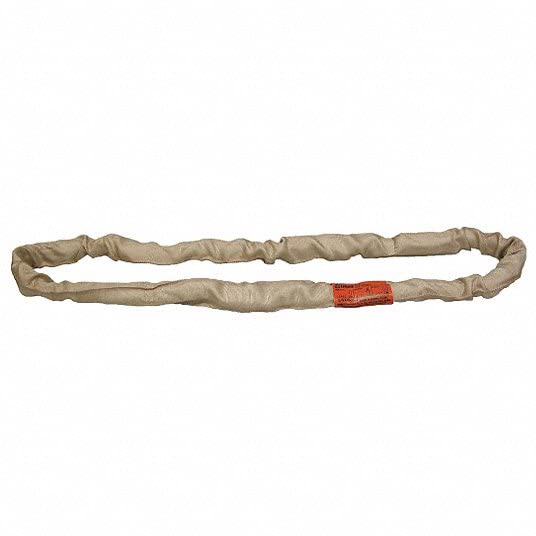 ATERET Powerlift Grey Polyester Endless Round Sling - 6 Feet Length, 10,600 lb. Vertical Capacity, 21,200 lbs Basket - Heavy Duty Poly Lifting Sling