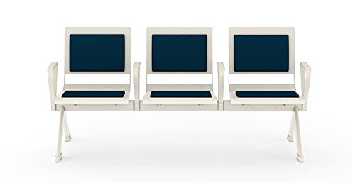 Image of SOS LiteOffice SmallOffice Amigo 3 Seater Visitor Sofa, Silver Grey, 1693mmLX658mmDX800mmHt (SOAM3SWLMSLCBK)