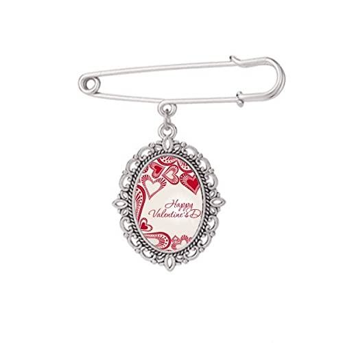 Broche Cœurs Rouges Saint-Valentin, le cadeau chic pour accessoiriser une robe ou un châle