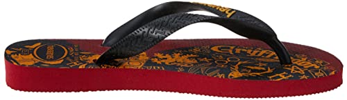 Chinelo Harry Potter, Havaianas, Adulto Unissex, Vermelho Apache/Preto, 33/34
