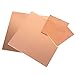 COYOUCO 4 Pieces T2 Pure Copper Sheet, 0.5Mm,0.6Mm,0.8Mm Thickness, Great for Crafts, Modelers,0.6mm