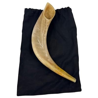 Original Kosher Full Polished Ram Shofar Horn From Israel - Easy Blowing Jewish Musical Instrument - Made in Israel by Spring Nahal (10 - 12)