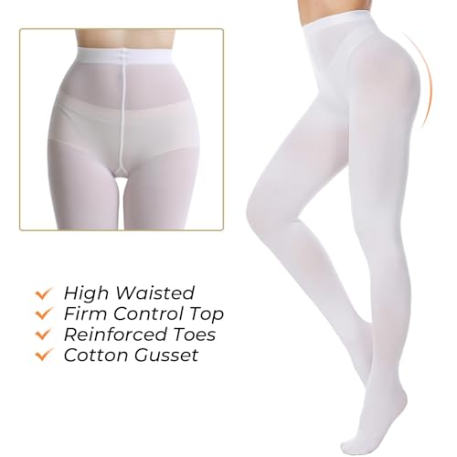 Image of Buauty 80D Black Tights for Women,Opaque Tights Soft, High Waist Soft Nylon Pantyhose