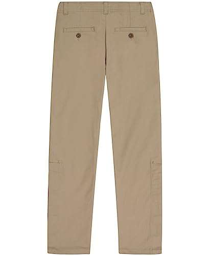 IZOD Boys' School Uniform Adaptive Chino Pants, Adjustable Waistband, Velcro Closure & Faux Buttons2