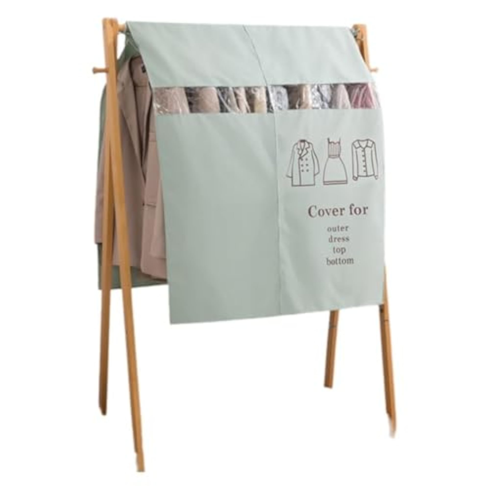 Garment Bag, Breathable Hanging Clothes Cover, 110x120cm