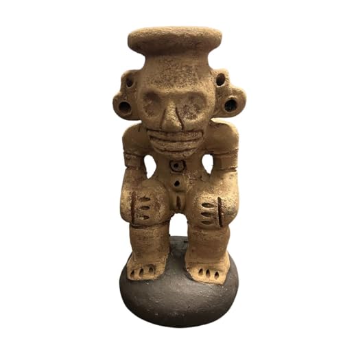 Cohoba Ritual Figurine - Handmade Taino Sculpture - Authentic Indigenous Spiritual Ceremony Art - Taino Culture Decor (Large 9"x5")