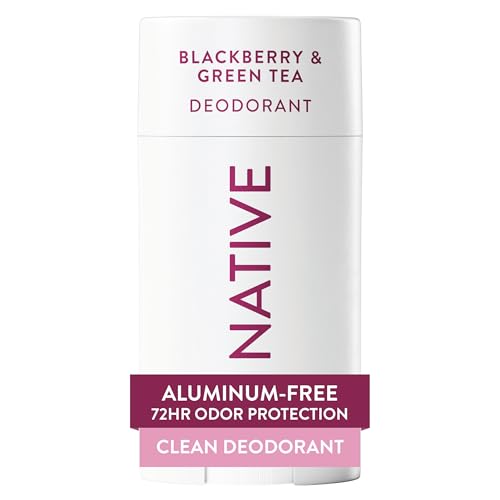 Image of Native Deodorant Contains Naturally Derived Ingredients, 72 Hour Odor Control, Deodorant for Women and Men, Aluminum Free, Blackberry & Green Tea 2.65oz