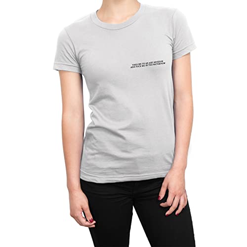 T-shirt à poche Take Me to an Art Museum avec imprimé textuel audacieux