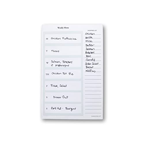 Agenda semanal e bloco de notas de lista de compras - planejamento de refeições rápido e fácil para