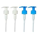 SUJEBKC 4 Stück Pumpenspender,Sirup Spender,Sirup Ersatzpumpe,1000ml Und 28/410 Wiederverwendbare Pumpe,Behälter Mit Gewinde