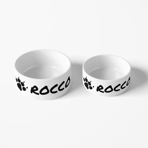 Hundenapf aus Keramik, personalisierbar, 8 Druckfarben und Designs