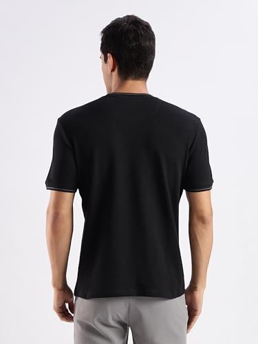 Image of TURMS Men's Ice Cool Tech Round Neck T-Shirt, Odor Control, Stretchable & Breathable, Cotton Rich Fabric, Half Sleeve