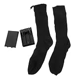 ABOOFAN Wärmende Socken, Winter, dick, Sicherheitssocken, weich und bequem, Batterien im Lieferumfang enthalten