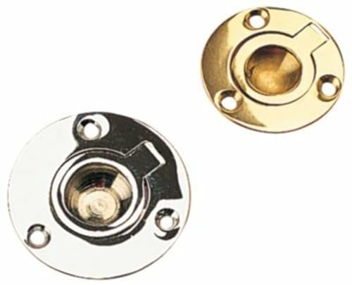 Sea Dog Line Round Ring Pull, Brass Round Lift Ring, 2in