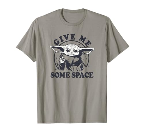 T-shirt Grogu Star Wars vêtement Mandalorian noir coton haut col rond imprimé pour homme et femme