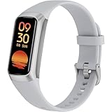 Fitness Tracker with Heart Rate Monitor, 1.1" AMOLED Screen Smart Watch, Activity Tracker, Pedometer, Sports Bracelet with Calorie Counter, Sleep Monitor, 5ATM Waterproof for Women Men (Gray)