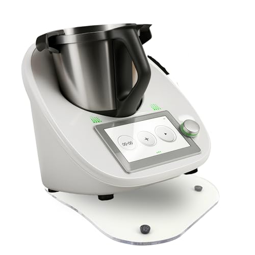 TronicXL Gleitbrett für Thermomix TM6 TM5 TM31 Rollbrett Unterlage aus Acryl Zubehör für Thermomix Gleiter für müheloses Verschieben + Anti-Rutsch Füße