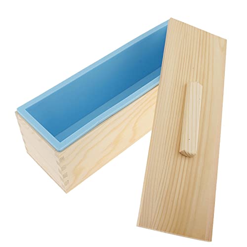 Moule de saponification réutilisable 1200mL avec couvercle bois