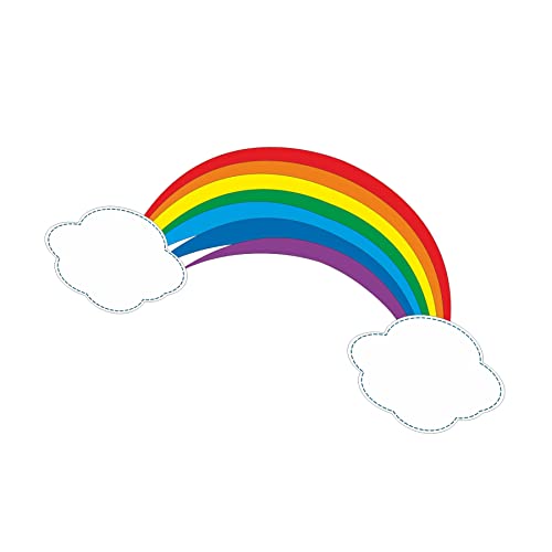 Image of Pretty UR Party Rainbow Theme Paper Cutouts for Birthday Parties, Rainbow Party Supplies decor, Birthday Party Decoration Cut-Outs - Multicolour (10 pcs)