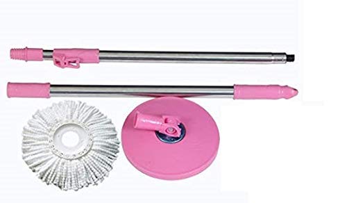 PlantaZee Ganpati Bact Clear- Stainless Steel 360 Degree Expandable Spin Mop Rod Set with 1 Refill (Pink Color) (B08GCYVCQF) Amazon Price History, Amazon Price Tracker