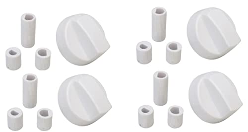 Recamania Mando Universal para Horno/Placa Cocina (4 Unidades) Todas Las Marcas – Color Blanco