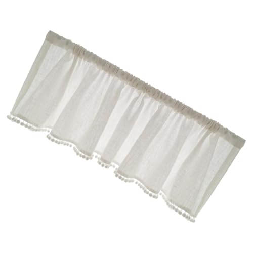 Reducción de deslumbramiento con la cortina corta de algodón beige para salón 2