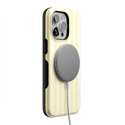Casely iPhone 15 Pro Case | Butter Yellow Stripes | Sunday Best | Bold Protective Design | Compatible with MagSafe by Casely - Used condition - Image 6