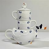 Ménage, bureau, collection, cadeaux de vacances, cadeau pour mariage, anniversaire, Noël, Thanksgiving et anniversaire. Créez des moments heureux avec des services à thé. Interdit au lave-vaisselle, au micro-ondes et au four. Lavage à la main uniquement.