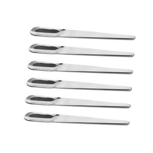 DECOMELODY Minicucharas Para Espresso y Postre 6 Piezas Acero Inoxidable Pulido Antideslizante Para Hogar Cafetería y Pastelería