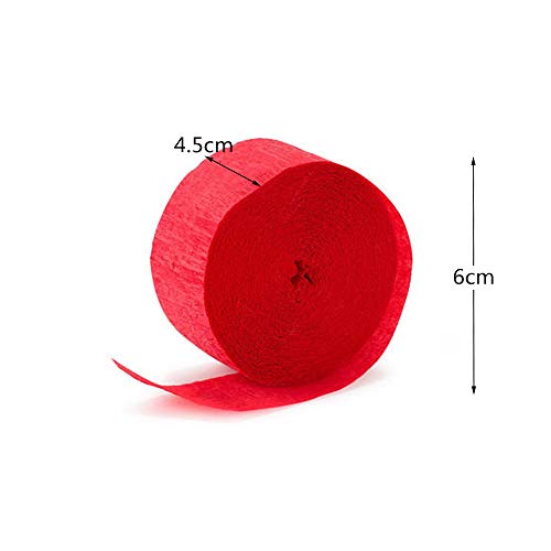 image for Neworkg 12 Rolls Party Streamers Rainbow Crepe Paper Streamer for Part
