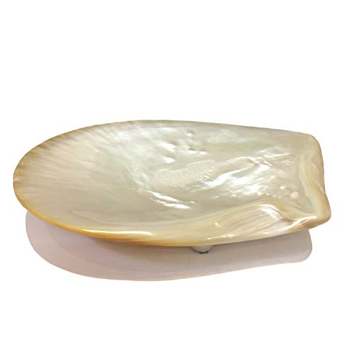 HH&A Handmade Mother of Pearl Dish from Vietnam- Excellent Gift idea Caviar Candy Jewelry Watch Holder 47x47 Yellow