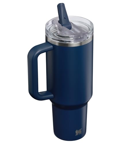 Image of STANLEY Quencher ProTour Flip Straw Tumbler with Leakproof Lid 40 oz | Built-in Straw and Handle | Cup Holder Compatible for Travel | insulated Stainless Steel Cup | BPA-Free | Dark Navy