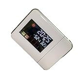 QUXVUIS Despertador Techo Pared Proyección Pantalla de Temperatura Digital Termómetro de Dormitorio Wake Up Snooze Travel