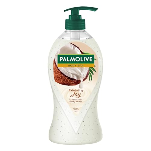 Image of Palmolive Exfoliating Joy Bodywash for Women & Men, 750ml Creme Based Shower Gel Crushed Coconut & Jojoba Butter Extracts For Smooth Skin, PH Balanced Bodywash, Free Of Parabens And Silicones