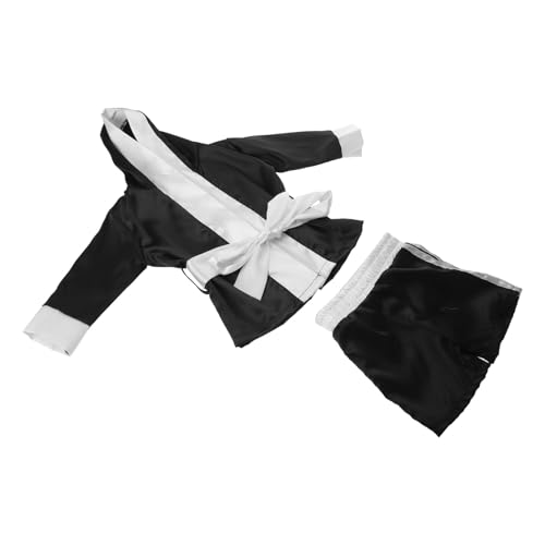 BESPORTBLE Disfraz de Boxeo para Ñiño Negro 1 Pieza, Conjunto de Pantalones Cortos de Boxeo, Atuendo Fotográfico para Recién Nacidos, Ropa Temática para Sesiones de Fotos y Shower,