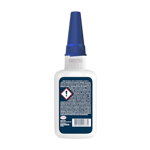 Loctite Super Bonder Mega 100g, Cola Instantânea para Reparos de Alta Aualidade, Cola Transparente p