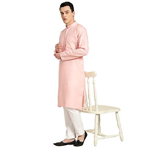 Image of SOJANYA Men's Cotton Straight Fit Casual(Since 1958 Solid Kurta Crafted for Elegance