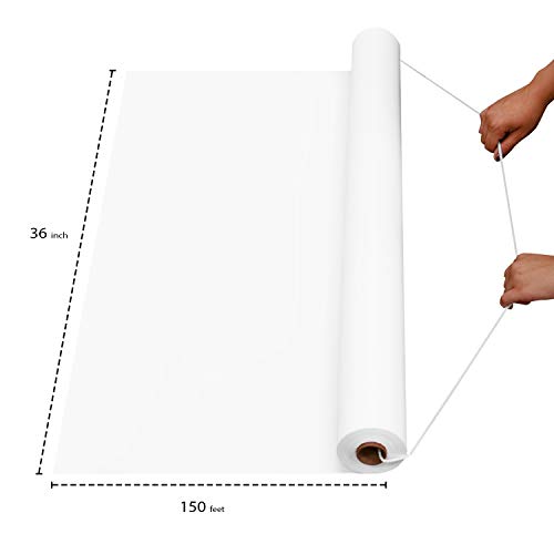 Party Essentials Plastic Disposable Aisle Runner for Wedding Ceremony Events Indoor and Outdoor on Floor Tile Grass Carpet, 150 x 3 Feet, White - Thumbnail 3