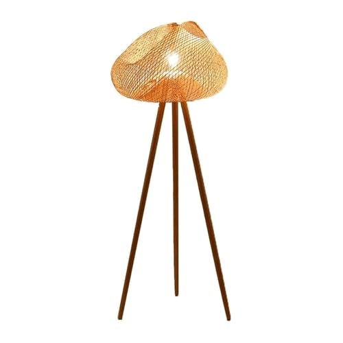 GddOGUK lampara pie Lámpara de pie de Estilo japonés trípode de Madera Luz de Suelo Interruptor de pie diseño lámparas Altas luz de Lectura decoración iluminación lámpara de pie Encantadora