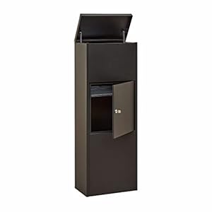 VEEHAUS Pakketbrievenbus, antraciet, grote brievenbus, roestvrij staal, pakketbox, buiten, groot, XXL en brievenbus…