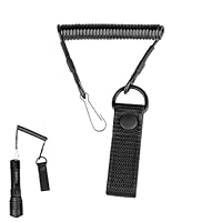 Polizei Ausrüstung,Tactical Lanyard,Spiral Schlüsselanhänger Sicherungsseil,Elastische Spiralkabel mit Karabiner,Aus Paracord RSG Halterung,Geeignet Zum Wandern,Klettern,Camping,Angeln im Freien